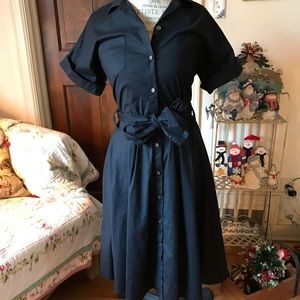 Banana Republic black shirtdress.